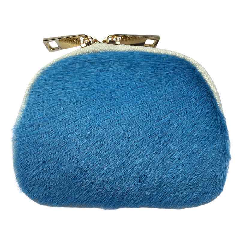 Luella Fashion Cowhide Purse in Denim Blue front