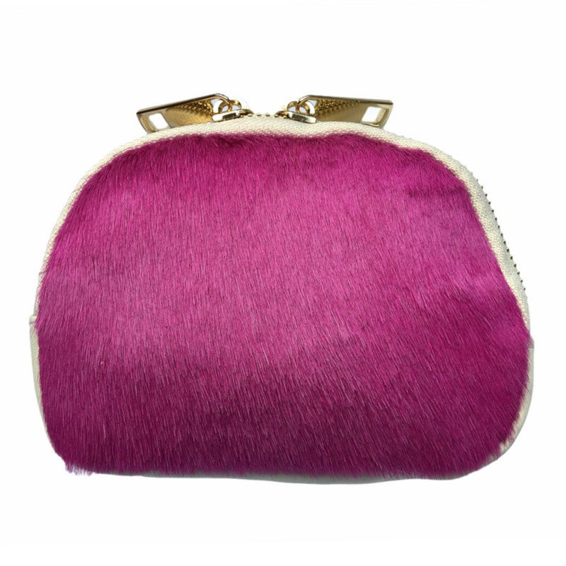 Luella Fashion Cowhide Purse in Fuschia front