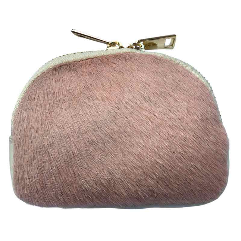 Luella Fashion Cowhide Purse in Pale Pink front
