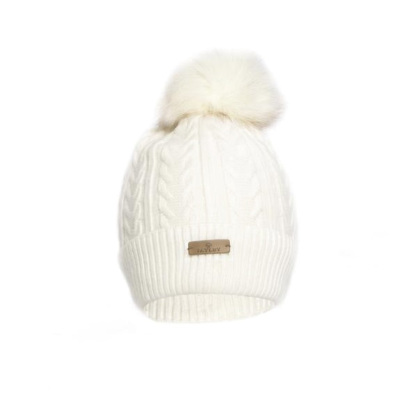 Luxury Faux Fur Pompom Hat in Cream FMDT19A-02