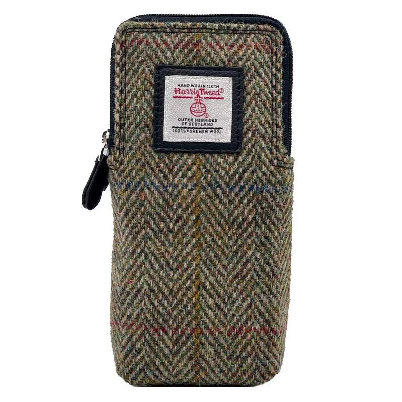 Maccessori Double Glasses Sleeve Country Green Harris Tweed front