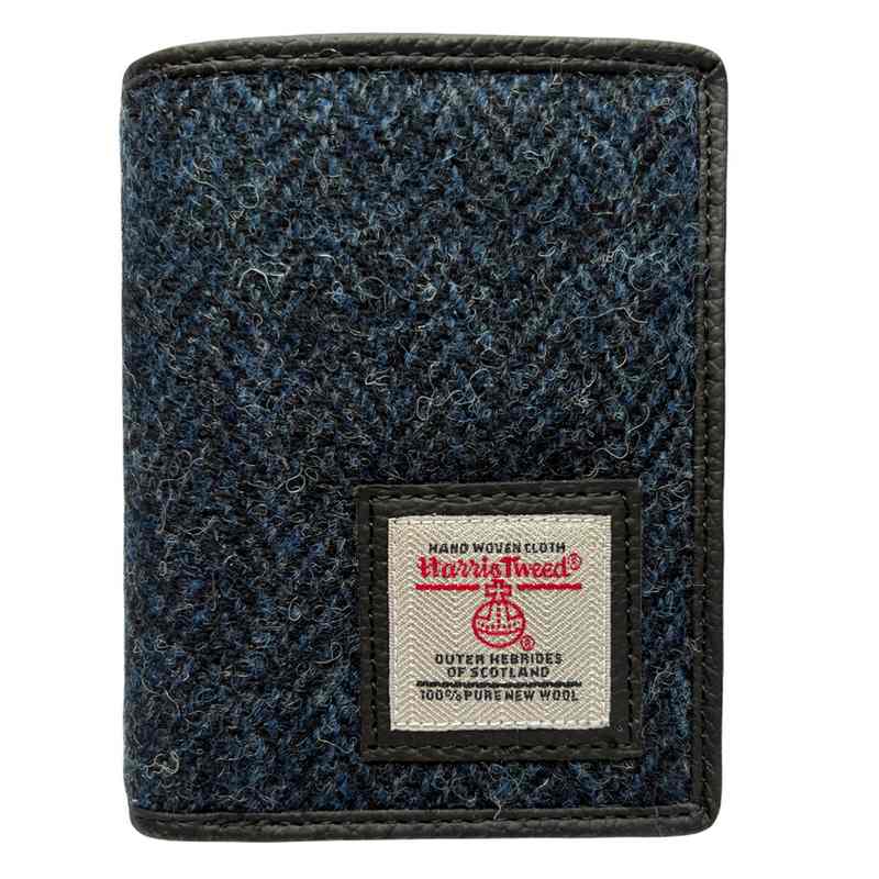 Maccessori Harris Tweed Slim Bi-fold Wallet Blue CB5008-SP516 front