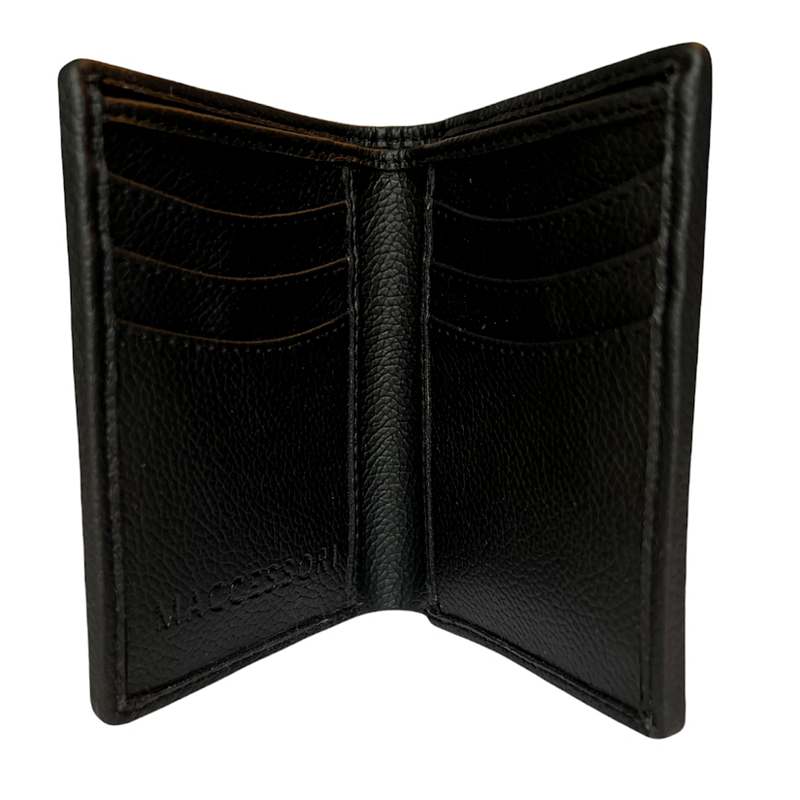 Maccessori Harris Tweed Slim Bi-fold Wallet Blue CB5008-SP516 open