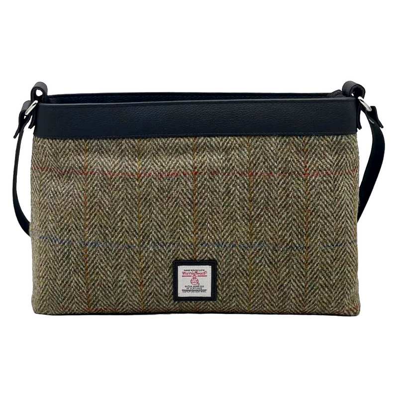 Maccessori Large Shoulder Bag Country Green Harris Tweed CB2203-C001T front