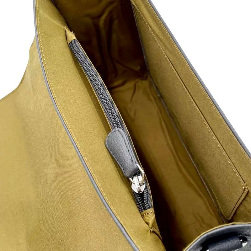 Maccessori Mini Messenger Bag in Turquoise Herringbone Harris Tweed CB2001-1904B2 inside