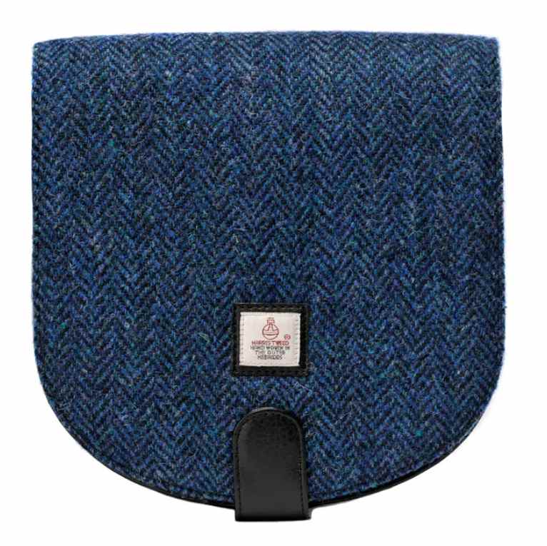Maccessori Small Cross Body Bag Blue Harris Tweed CB3012-SP516 front