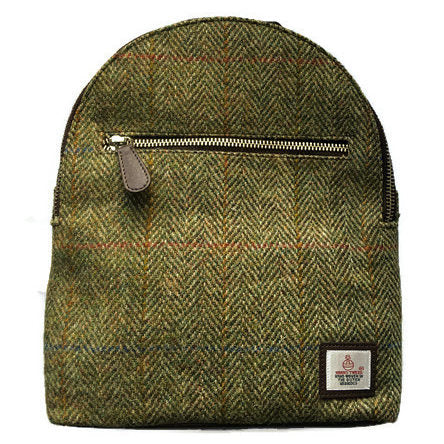 Maccessori Baby Backpack Country Green Harris Tweed front