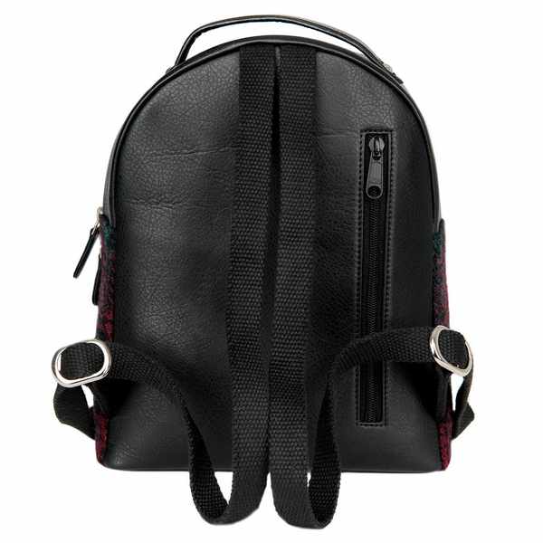 Maccessori Mini Harris Tweed Backpack in Pink Squares back