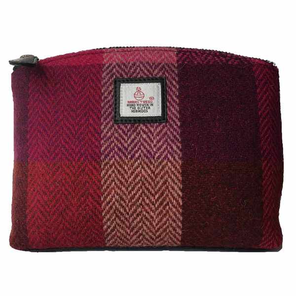 Maccessori Cosmetics Bag Pink Squares Tweed front