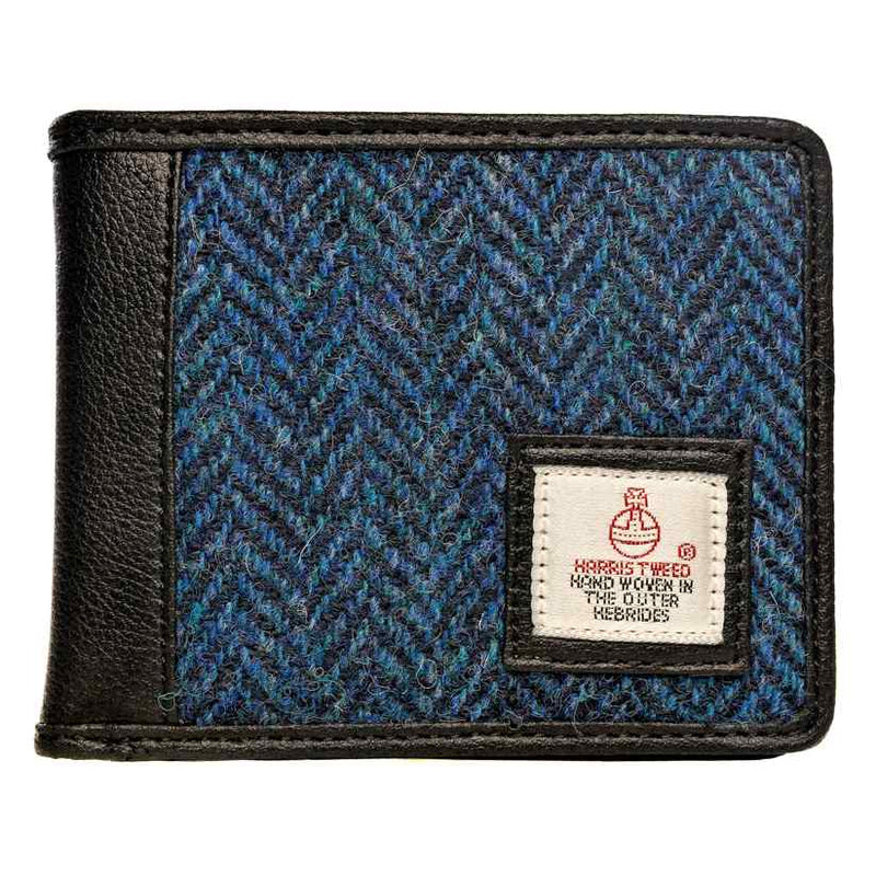 Maccessori Harris Tweed Bifold Wallet Blue CB2990-SP516 front