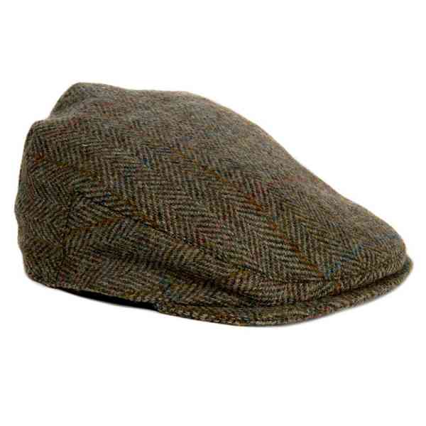Harris Tweed Flat Cap Country Green