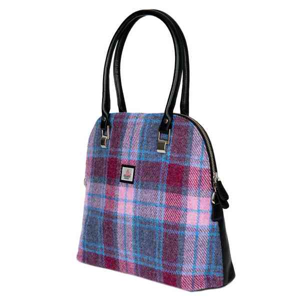 Maccessori Harris Tweed Large Bowling Bag Pastel Pink front