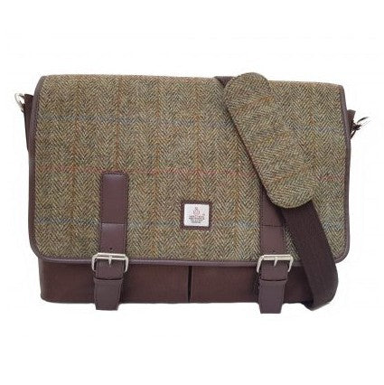 Maccessori Harris Tweed Messenger Bag Country Green front