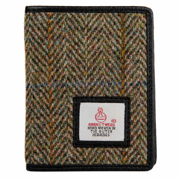 Maccessori Harris Tweed Slim Bi-fold Wallet Country Green front