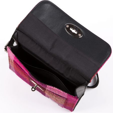 Maccessori Baby Harris Tweed Backpack Pink Squares open