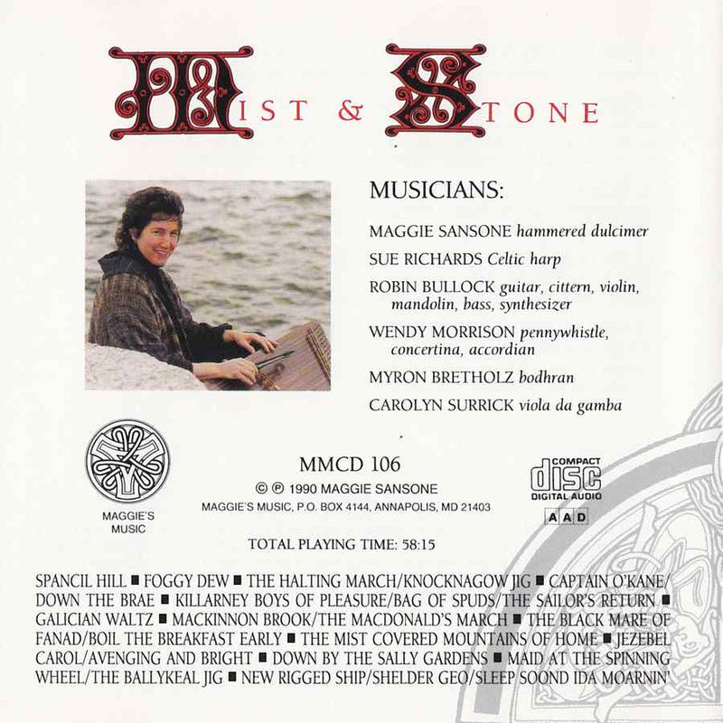 Maggie Sansone - Mist & Stone MMCD106 back