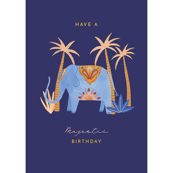 Majestic Elephant Birthday Card TQ01