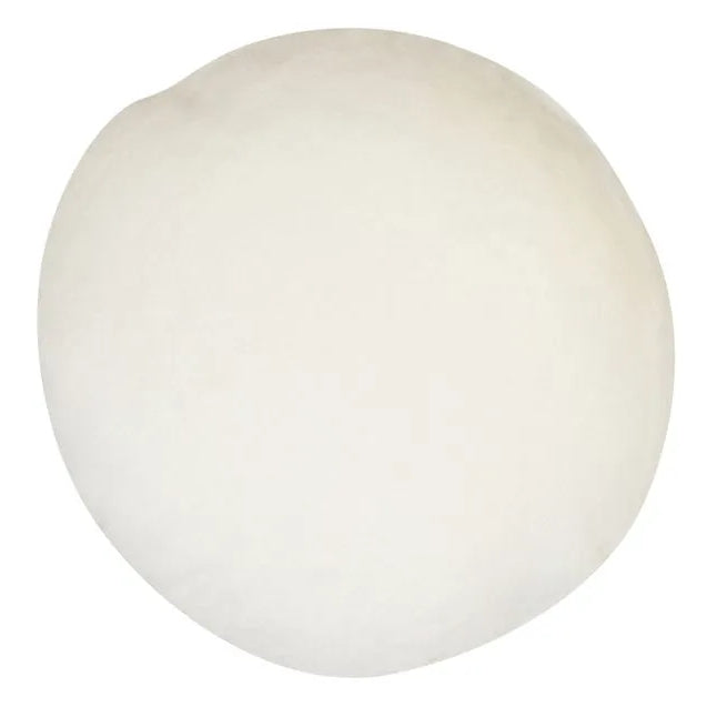 Malini Faux Rabbit Fur Round Cushion Cream