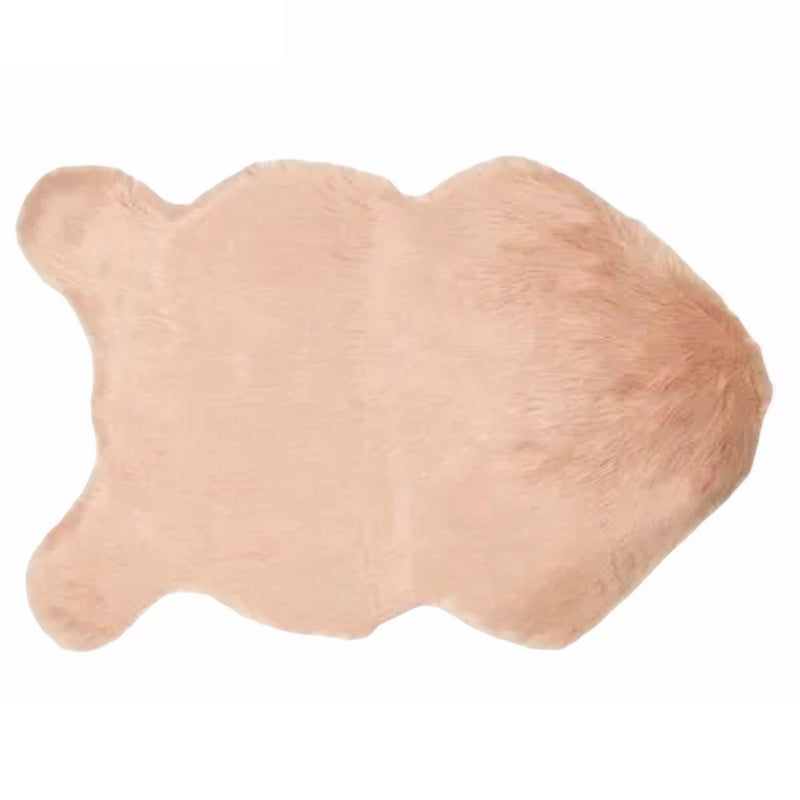Malini Faux Sheepskin Snug Rug Pink