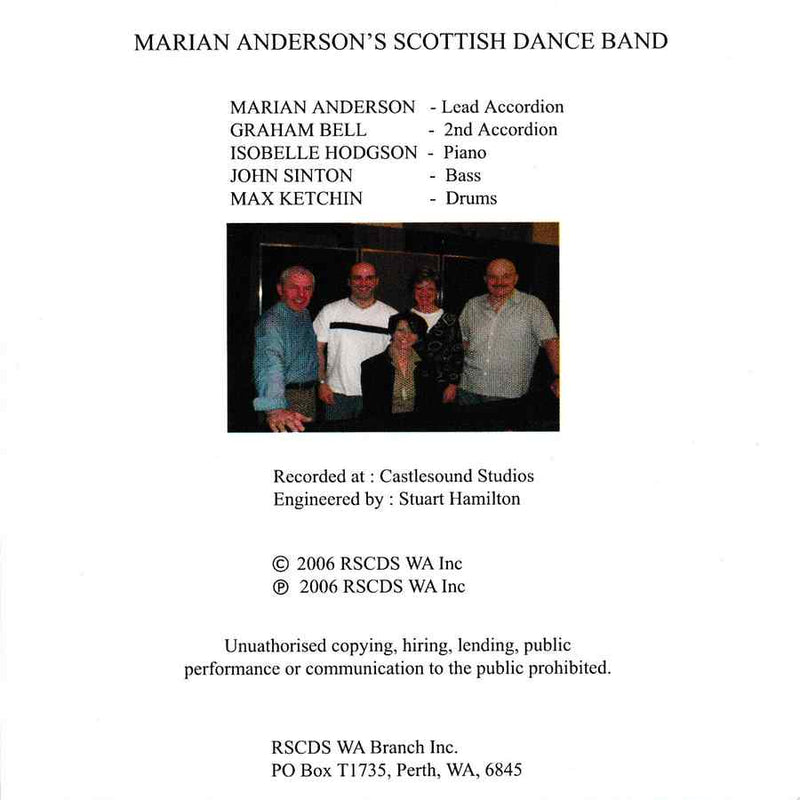 Marian Anderson & Her Scottish Dance Band - The Kangaroo Paw CD inside booklet