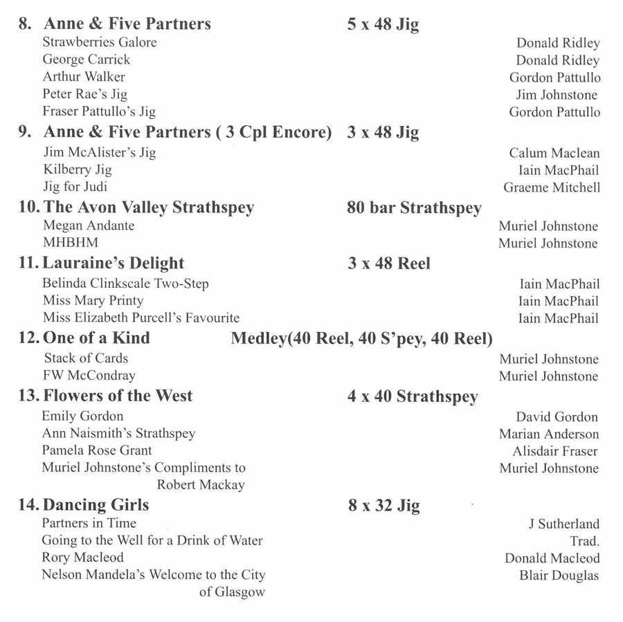 Marian Anderson's Scottish Dance Band Kangaroo Paw CD track details 2