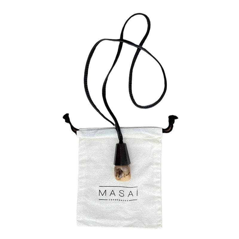 Masai Clothing Ritt Necklace in Coffee Bean 1006160-4053P with bag
