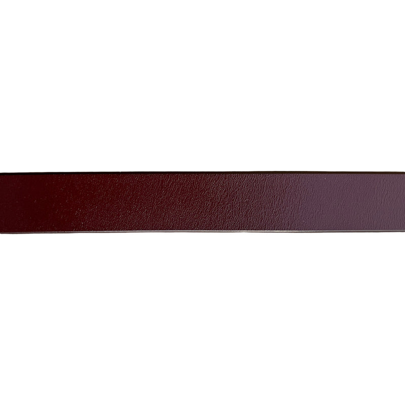 Medium Leather Belt Single Star Maroon leather