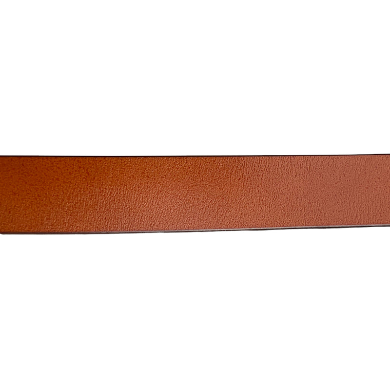 Medium Leather Belt Single Star Tan leather detail