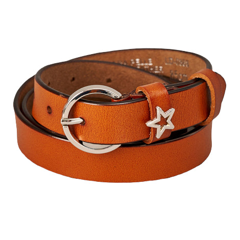 Medium Leather Belt Single Star Tan main