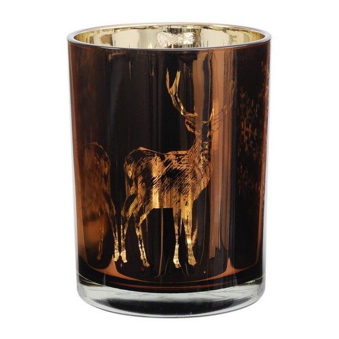 Metallic Bronze Votive Large Deer Stags