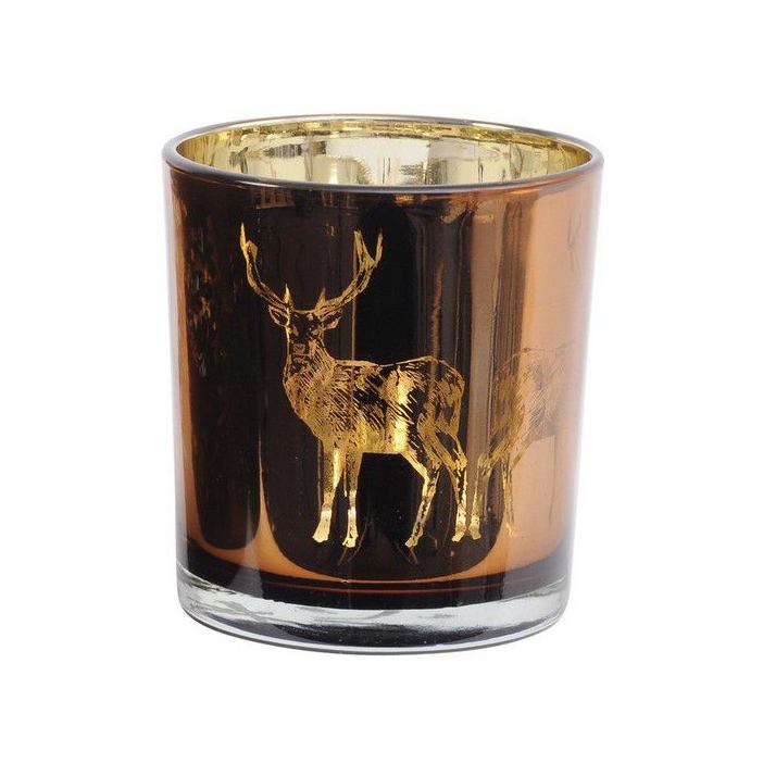 Metallic Bronze Votive Small Deer Stags 820378