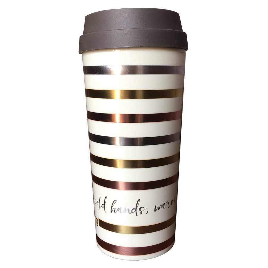 Metallic Stripe Travel Mug THM006