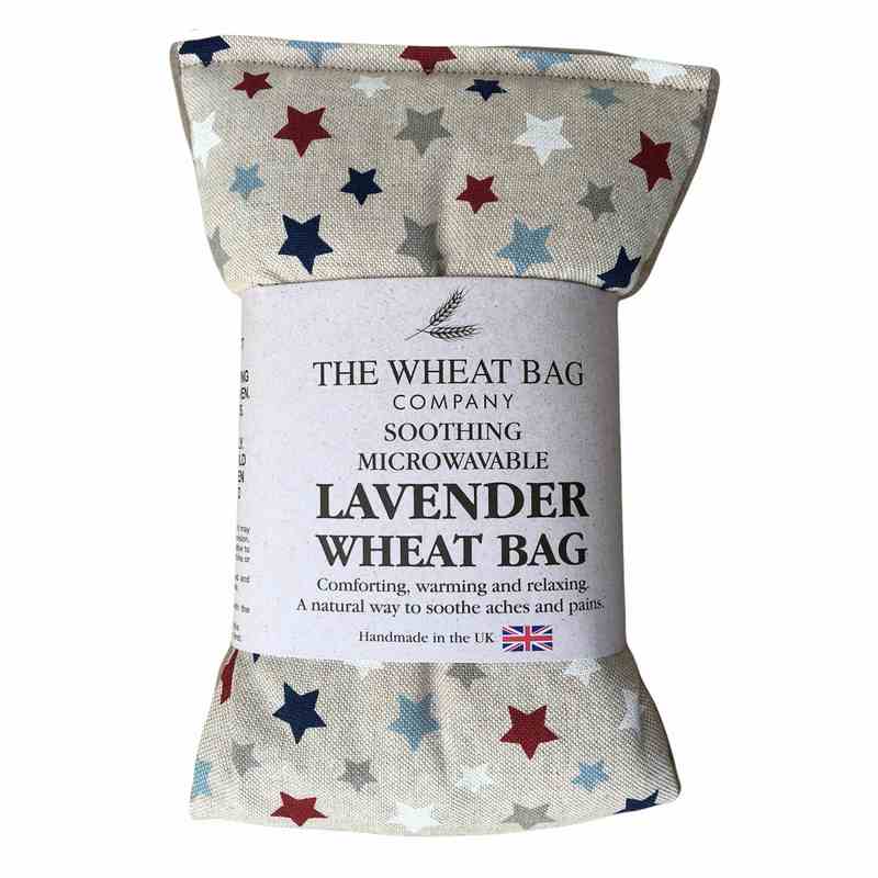 Microwavable Wheatbag Lavender Scented Multi-Stars Print in packaging