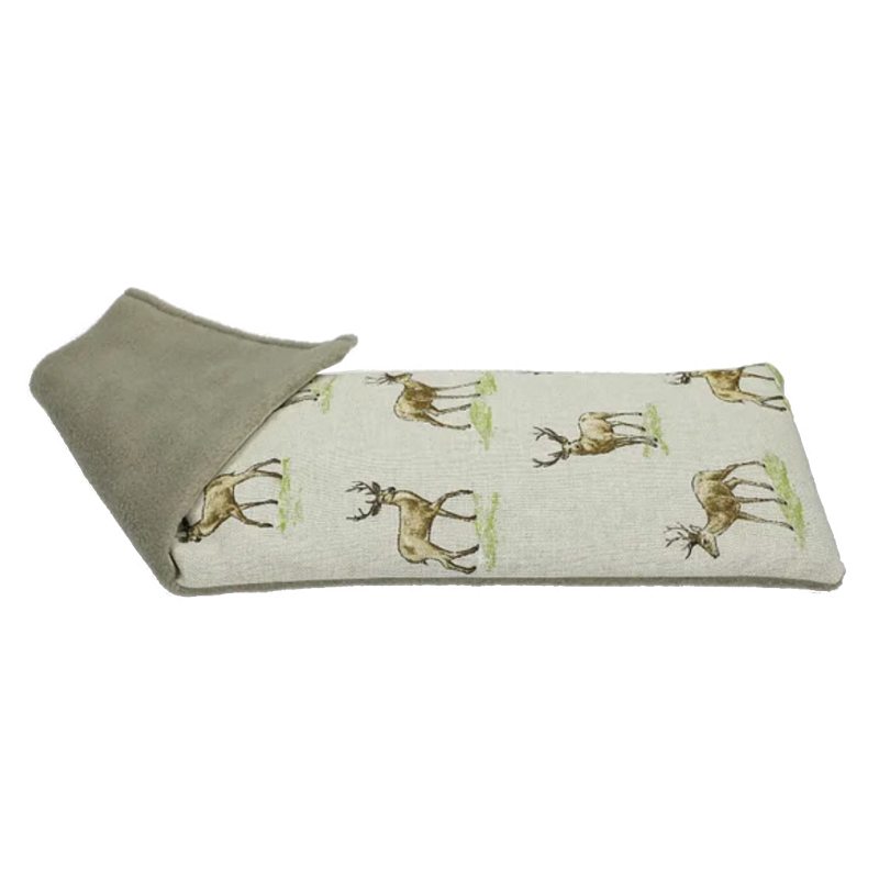 Microwavable Wheatbag Unscented Stag Print folded