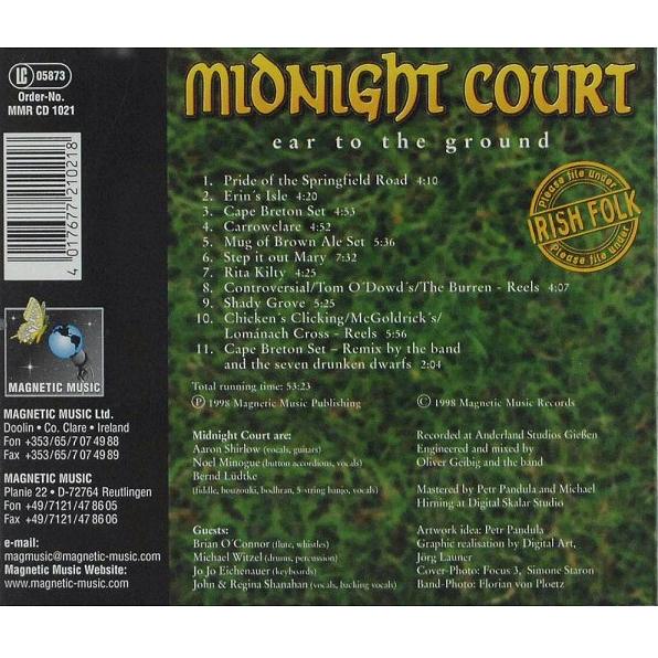 Midnight Court Ear To The Ground MMRCD1021 CD back