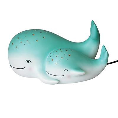 Mother & Baby Whale LED Lamp front