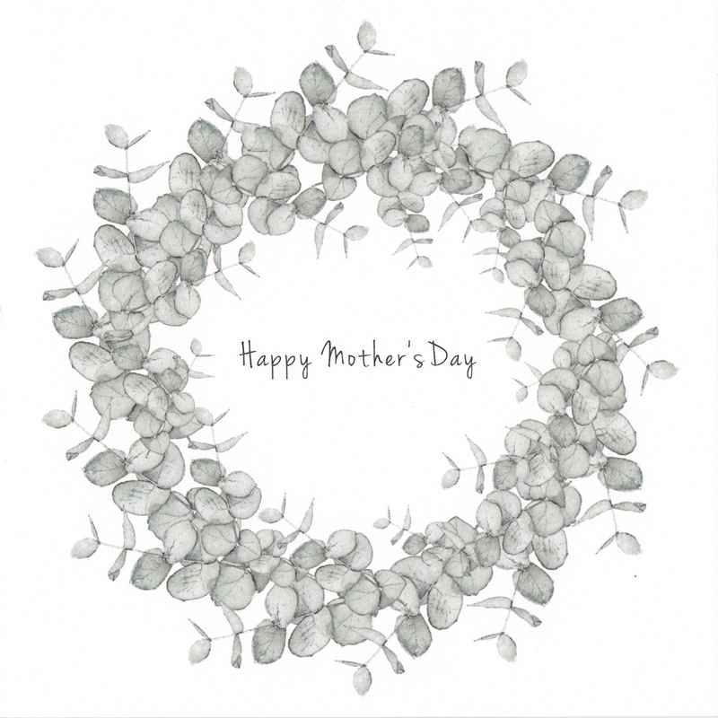 Mother's Day Card - Happy Mother's Day Wreath