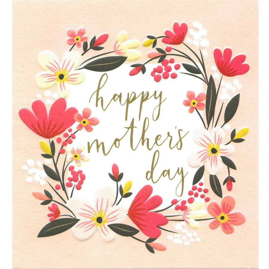 Mothers Day Card - Happy Mother's Day Plastic free GLD013
