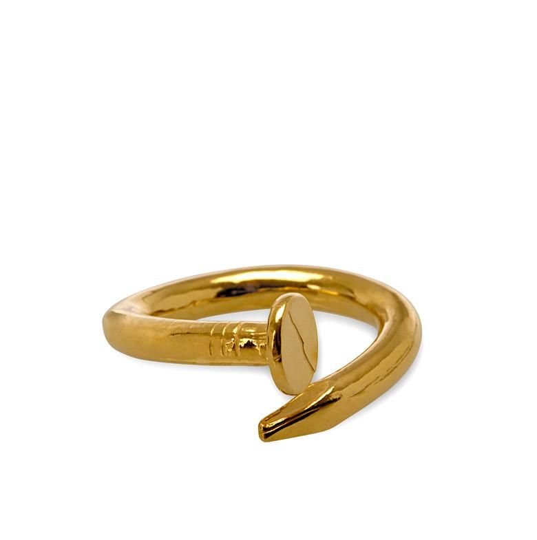 I Love a Lassie Jewellery Hard-Wear Yellow Gold Nail Ring