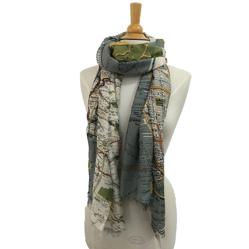 NYC Street Map Scarf - Grey