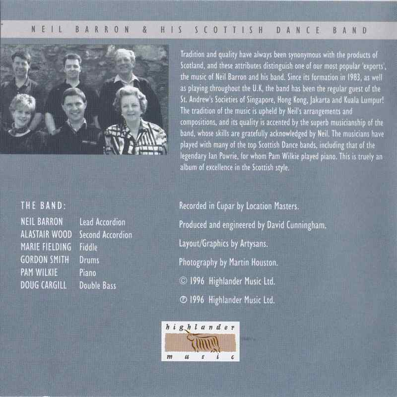 Neil Barron & His Scottish Dance Band Scottish Dances Volume 2 CD back