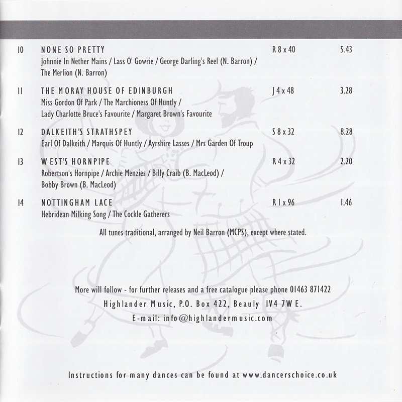 Neil Barron & His Scottish Dance Band Scottish Dances Volume 2 CD track details 2