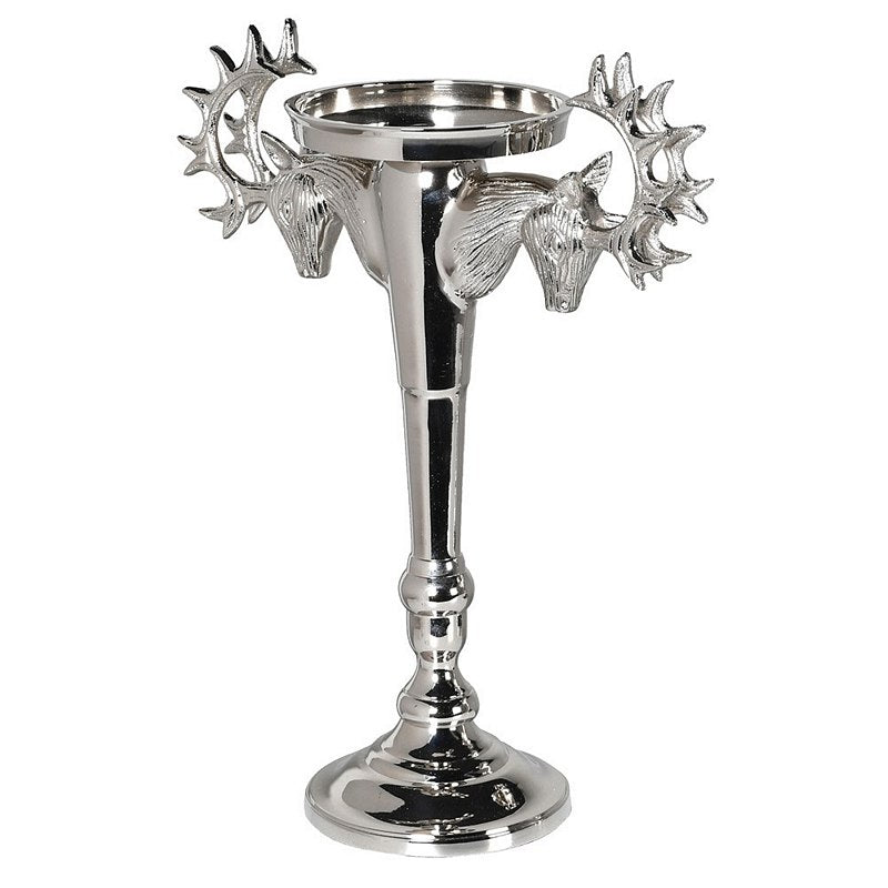 Nickel Stag Candle Holder Large STH020 main