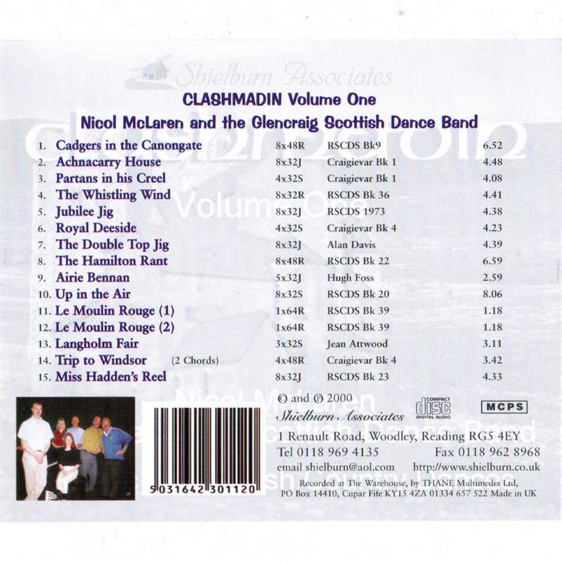 Nicol McLaren and The Glencraig Scottish Dance Band - Clashmadin Volume 1 SHIELCD011 track list