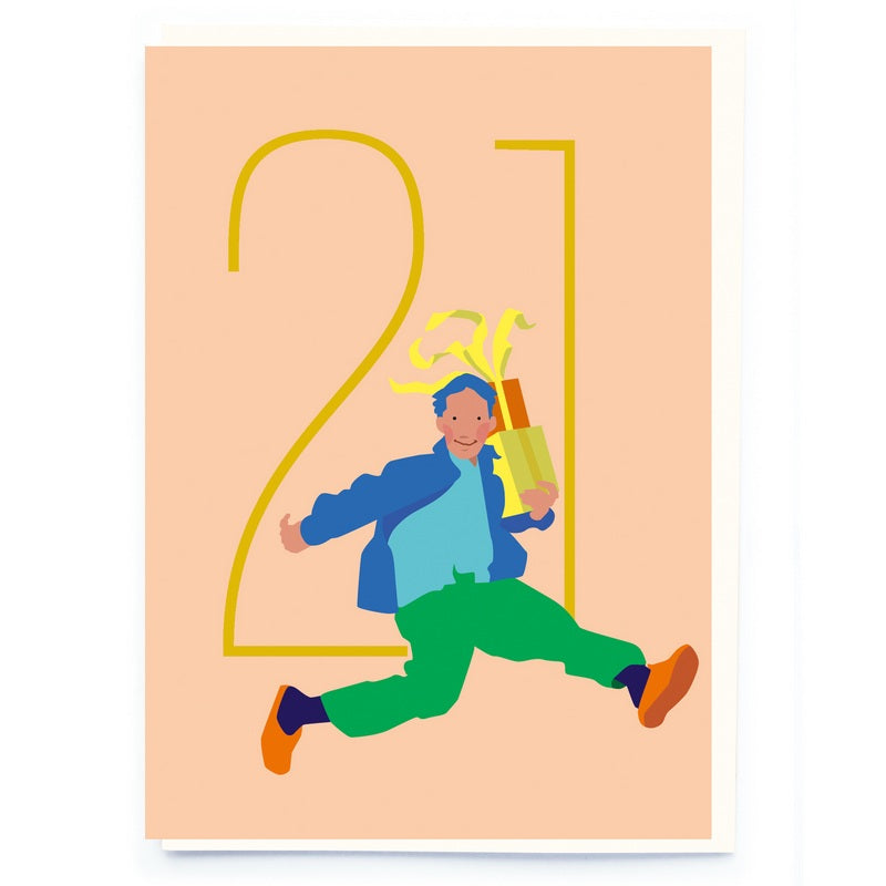 Noi Publishing Birthday Card Mens Age 21 CL003 front