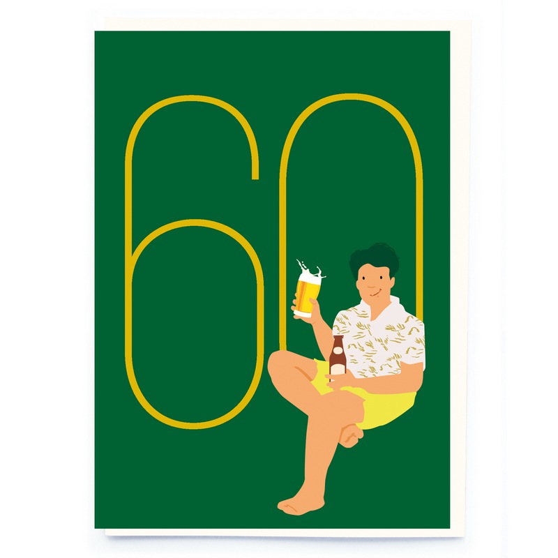 Noi Publishing Birthday Card Mens Age 60 CL007 front