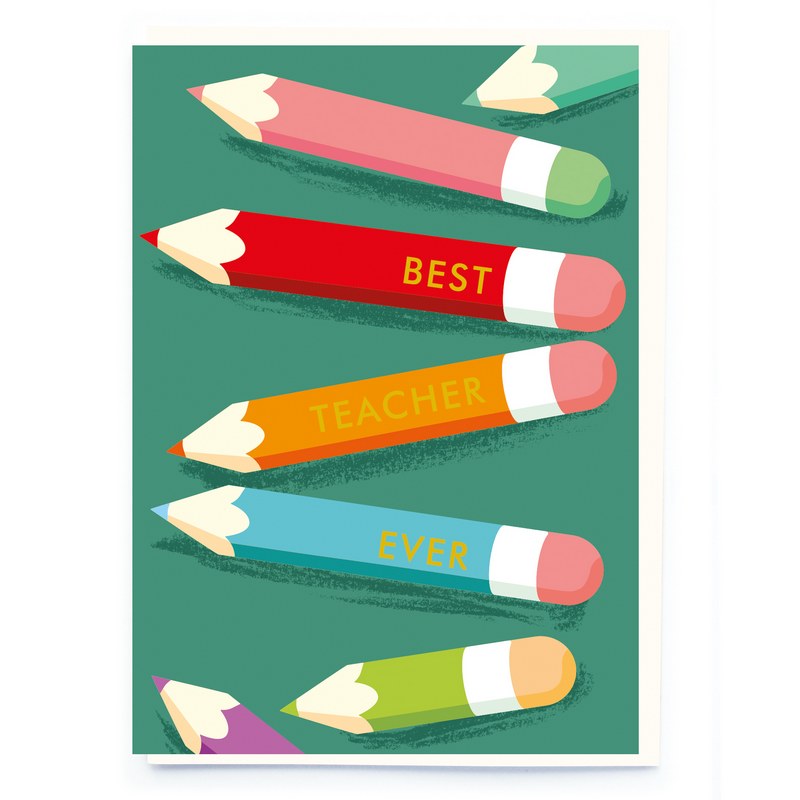 Noi Publishing Greetings Card Best Teacher Ever CK014 front