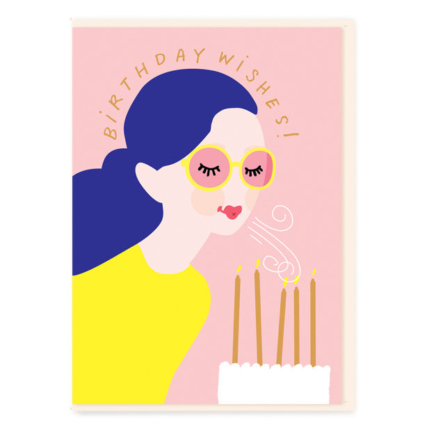 Noi Publishing Greetings Card Blowing Birthday Candles BE006 front