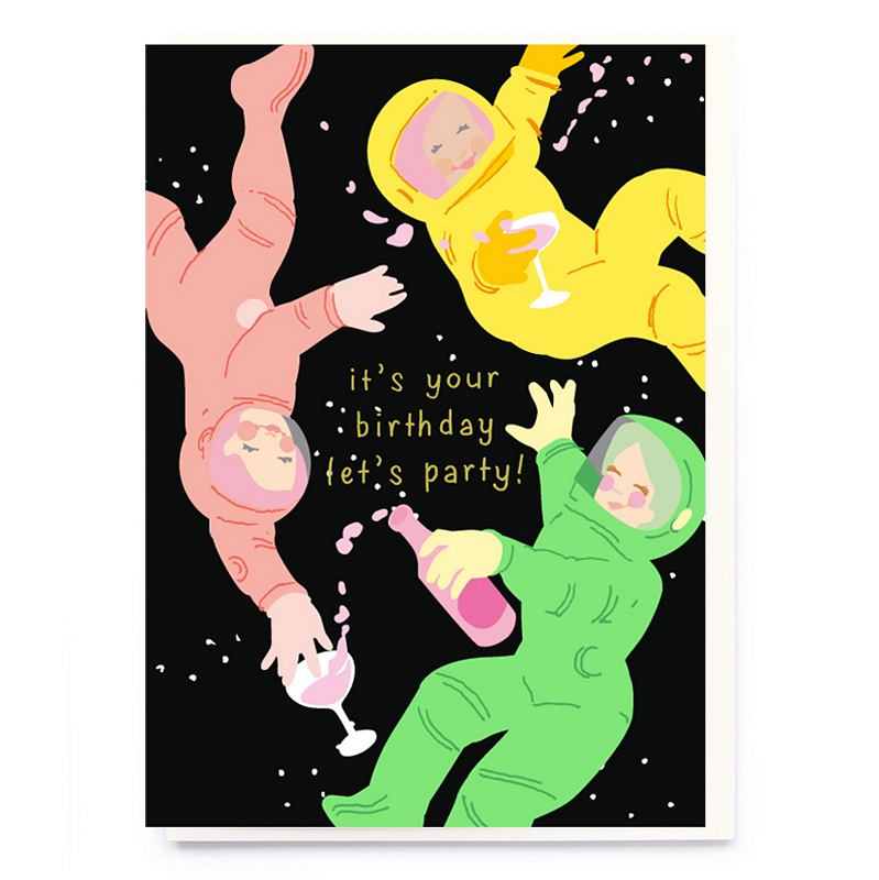 Noi Publishing Space Party Birthday Card CE005 front
