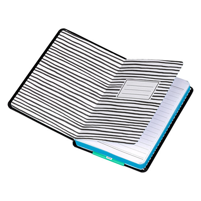 Notes Scribbles & Genius Ideas A6 Notebook open